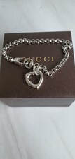 GUCCI BAMBOO & HORSEBIT HEART BRACELET SIZE 17