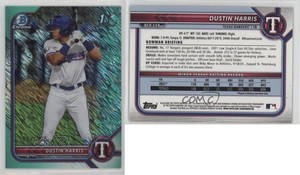 2022 Bowman Chrome Prospects Aqua Shimmer Refractor /125 Dustin Harris #BCP-119