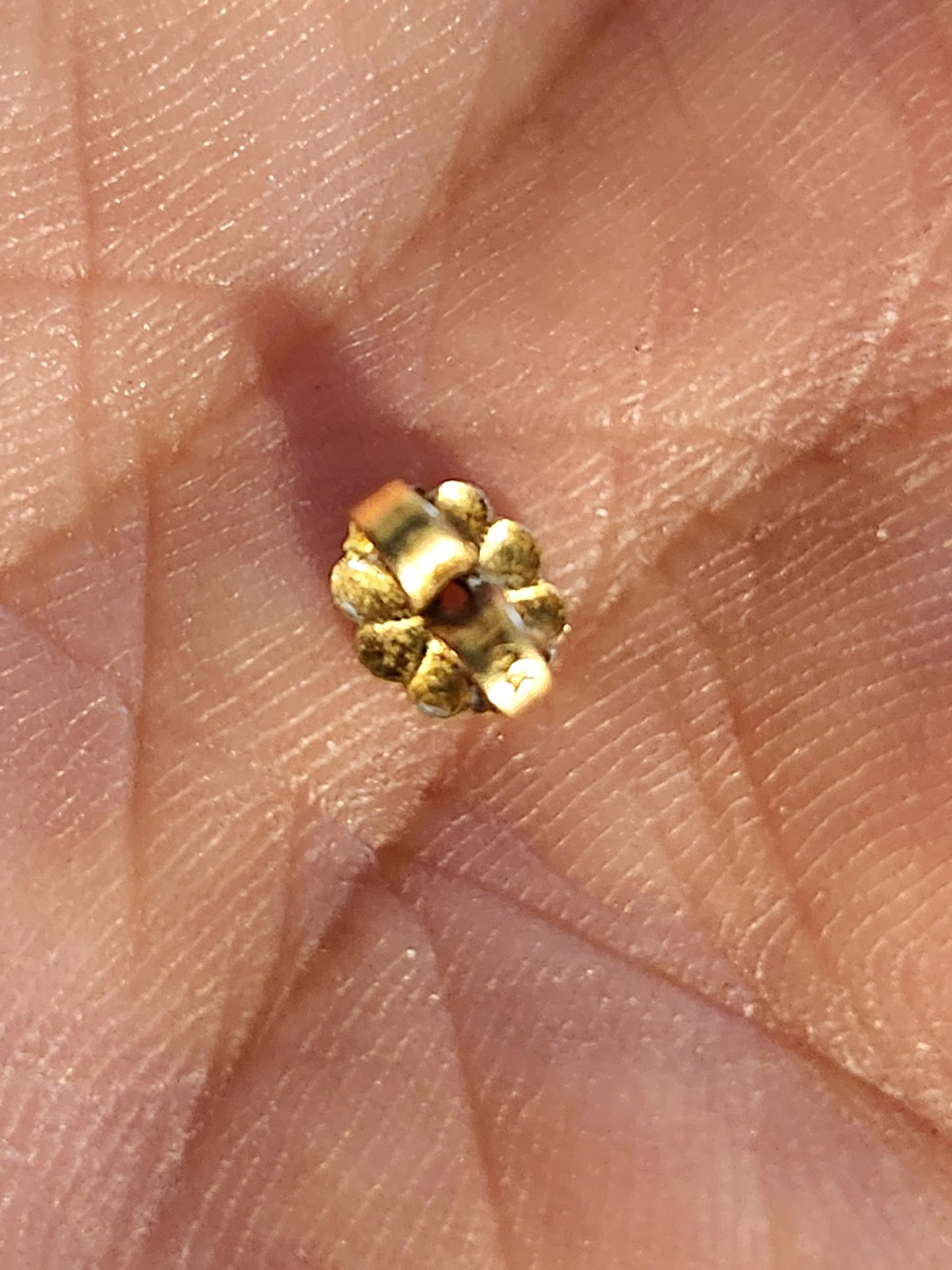 14k Solid Yellow Gold single Earring Butterfly Ba… - image 1