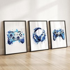 Set of 3 Gaming Prints Gaming Decor Gamer Wall Art Teen Room Prints Boys Bedroom