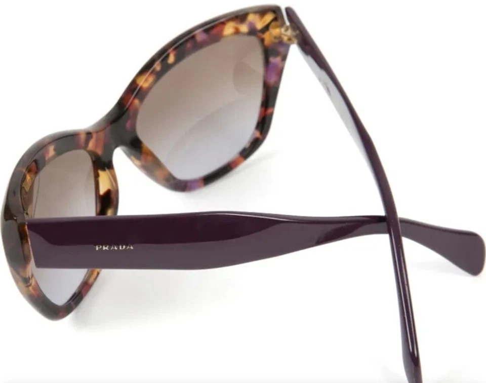 Prada Tinted Purple Tortoiseshell Sunglasses Cat Eye 2000s - image 2 of 4