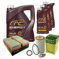 Mann Inspektionspaket Filterset 8L Mannol Energy 5W-30 FüR Mercedes R170 320