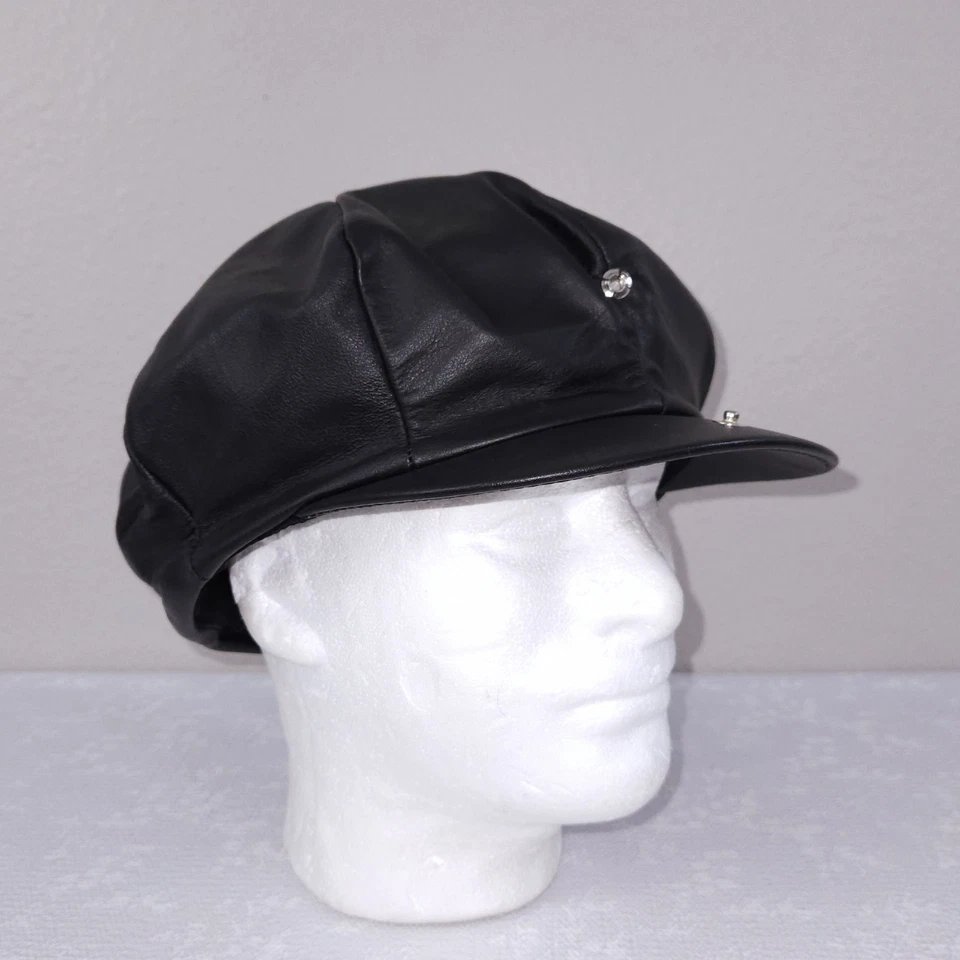 Gorra de cuero genuino Henschel Hat Co para hombre GRANDE taxista noticiero motociclista Foto 2 de 4