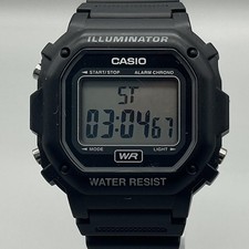 Casio Illuminator 3224 F-108WH Mens Watch 42mm Black Digital Alarm Day Date