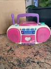 Vintage Barbie Dance With Me Talking Boombox with 4 CDs and 4 cassettes working