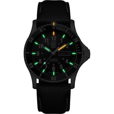 Luminox Men's Watch Sport Timer Automatic Blue Dial Black Leather