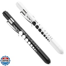 CAVN Pen Light with Pupil Gauge LED Penlight for Nurses Doctors, 2 Pcs Reusab