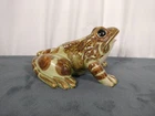 Vtg Brush Mccoy Pottery Frog Figurine STATUE Hand Painted Amphibian