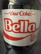 Share a Coke with  Bella  2025 Personalized Gift Coca~Cola Bottle 20oz Diet