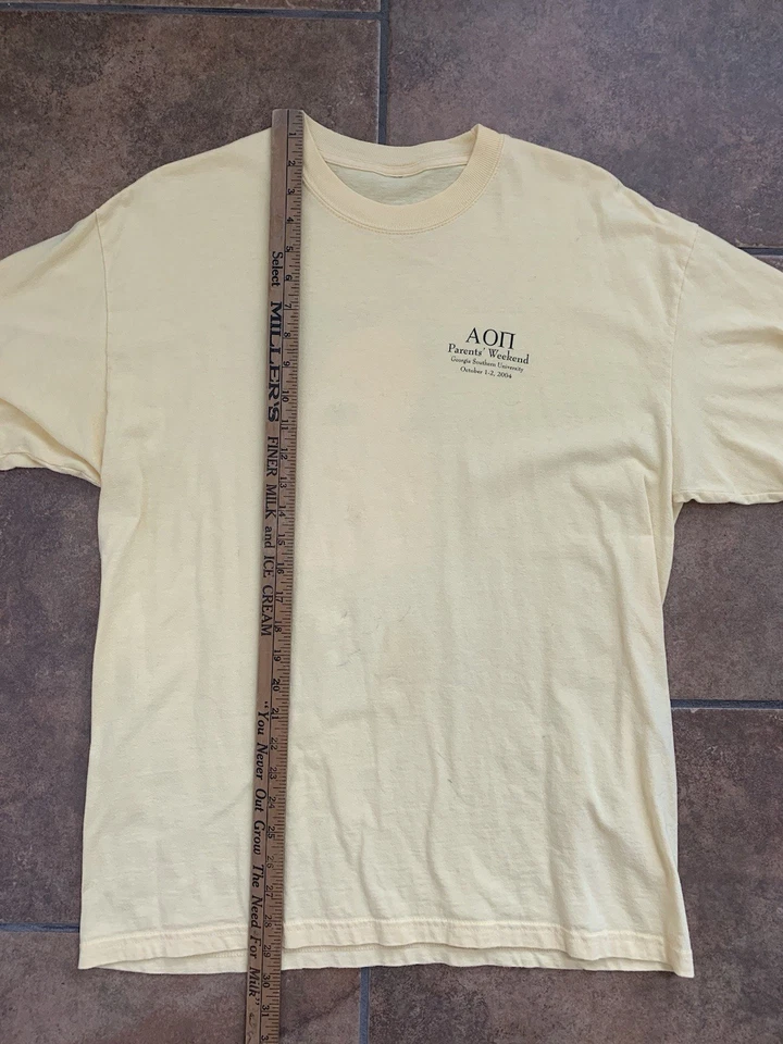 Винтажная футболка Alpha Omicron Pi 2004 Georgia Southern Parent's Weekend большая AOPI - Изображение 3 из 4