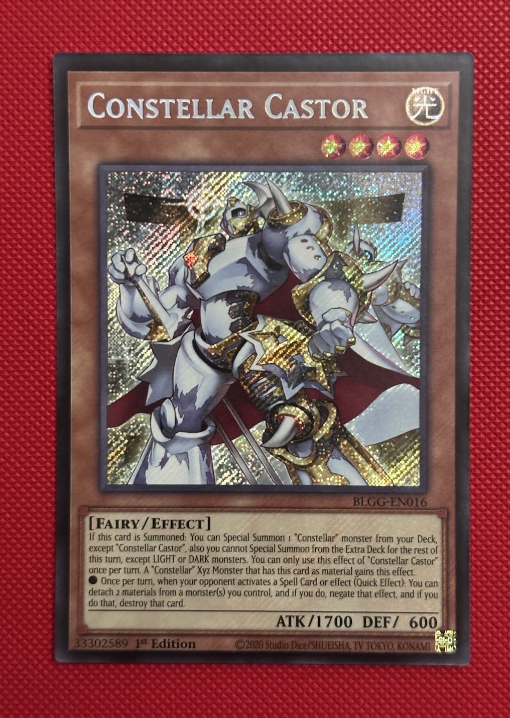 Yugioh! Constellar Castor Secret Rare BLGG-EN016 1st Ed NM