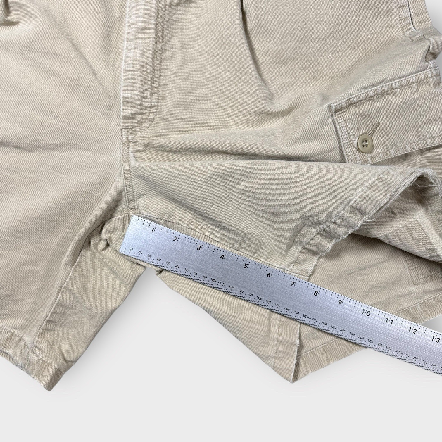 Polo Ralph Lauren Men’s 34 Tan Pleated Cargo Shorts 100% Cotton 7” Inseam thumbnail 14