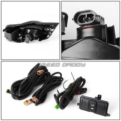 Chrome Fog Light Kit For 2009-2011 Honda Civic Sedan - Includes Lamps, Switch, Harness & Bezels