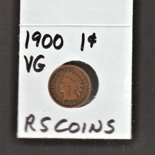 1900  /  INDIAN  HEAD  CENT  /  VERY GOOD  /  RS COINS #25R /  FREE SHIP