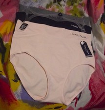 3 NEW NAUTICA PLUS NT9948 3PKAM SUPER SOFT PLUS SIZE HIGH WAIST BRIEF PANTIES 1X