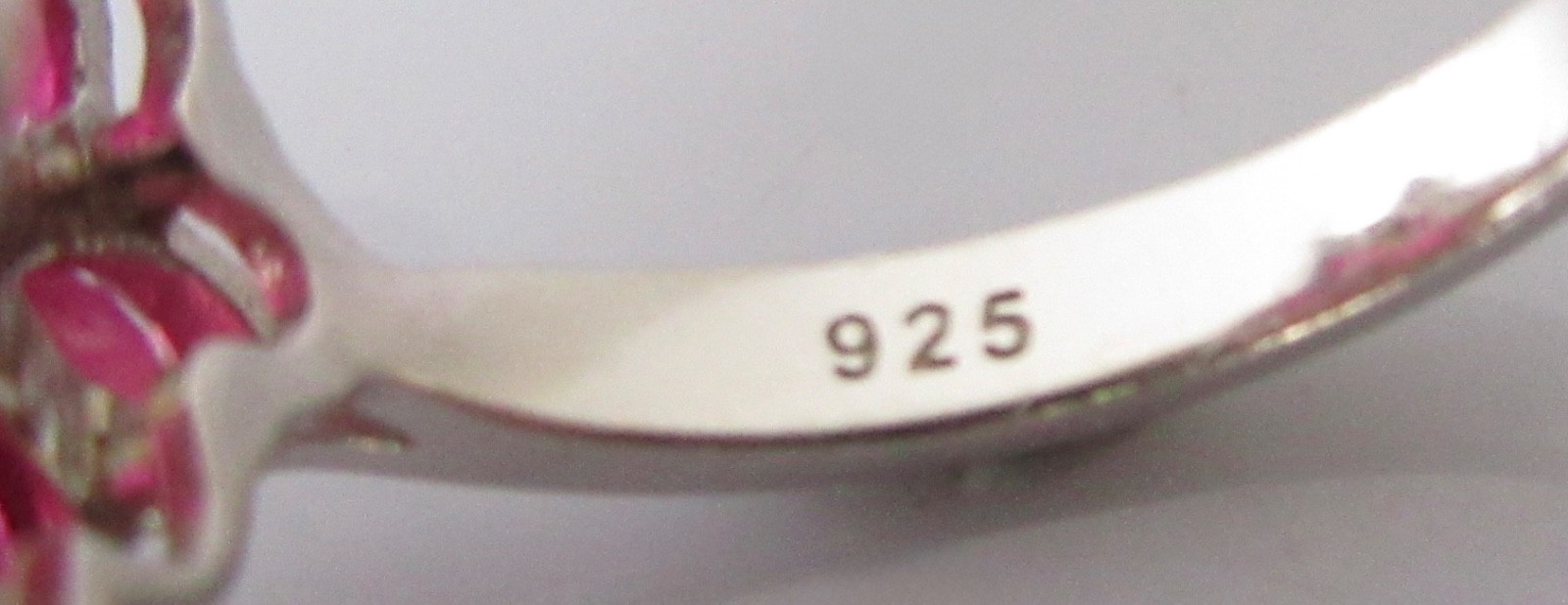 Silver Ring - 925 Silver Multi Cut Ruby Diamond S… - image 12