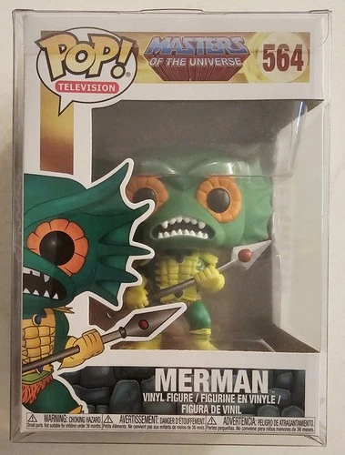 FUNKO POP TELEVISION 564 MASTERS OF THE UNIVERSE MERMAN FIGURE with PROTECTOR