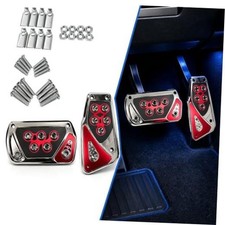 Car Pedal Covers, Anti-slip Brake and Accelerator Pedal Pad Set, No 2 PCS Red
