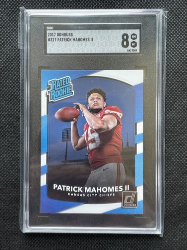 2017 Panini Donruss Rated Rookie Patrick Mahomes II #327 (RC)🔥🔥SGC 8🔥🔥