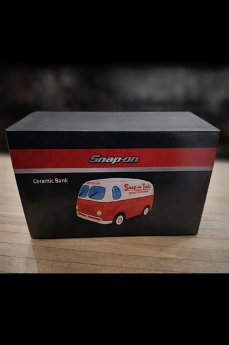 Snap On Ceramic Van Bank Vintage New Old Stock Collectible Display