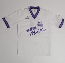 Puma Vintage 90s Soccer Jersey Austrian White Purple #11 Size S Made In Germany