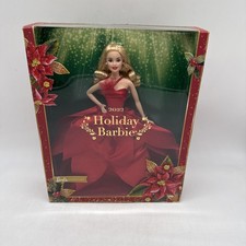 2022 Holiday Barbie Red Gown Blonde Hair HBY06