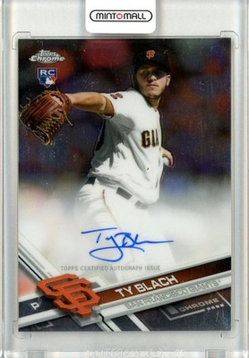 2017 Topps Chrome San Francisco Giants Ty Blach Rookie Autograph Card