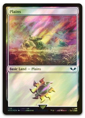 Plains (306) (Surge Foil) #306 (NM) Warhammer 40,000 40K Magic MTG