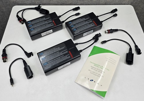 La-Z-Boy Lot of 3 Rechargeable Lithium-Ion Battery Packs 10.00120 TBB3-11AAA1