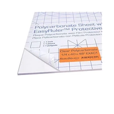 Clear Polycarb Plastic Sheet, 40x48" x 0.236", Durable, Easy to Shape & Cut