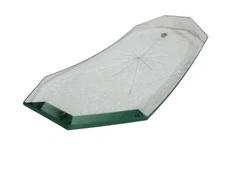 Star Glass Curved Chandelier Panel Clear 8.5 x 3.5 inch Vintage Mid Century