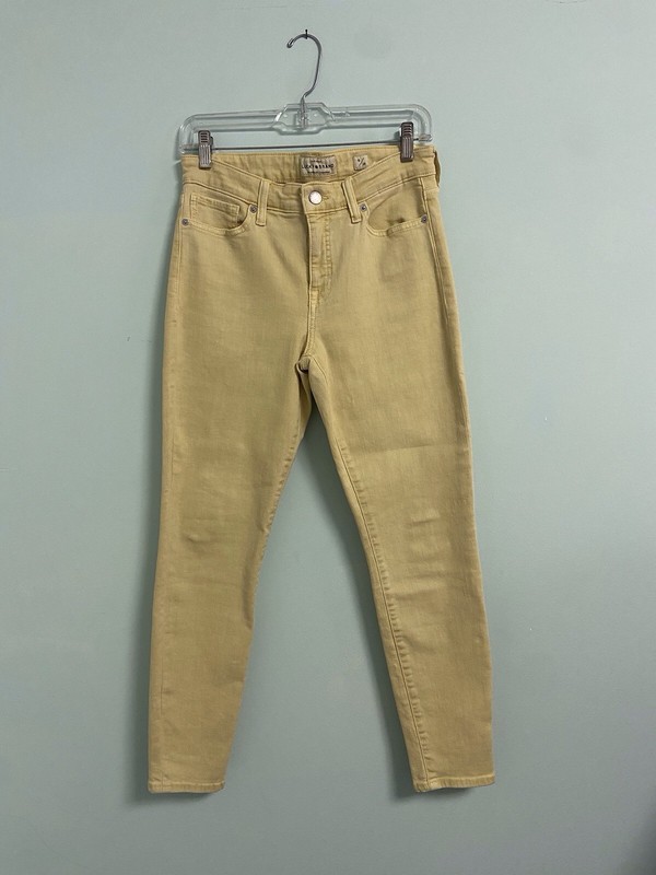 Lucky Brand Women's Skinny Jeans Size 6/28 Yellow Belt Loops Stretch