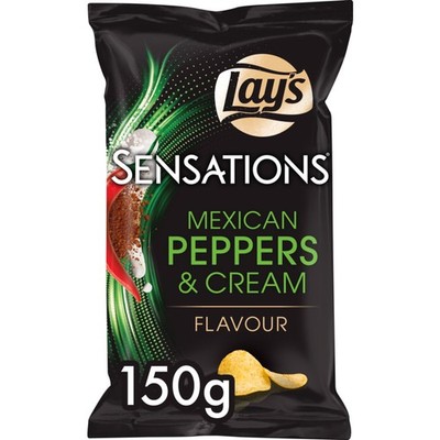 (53,27 EUR/kg) Lay's Sensations Mexican Peppers & Cream 150g