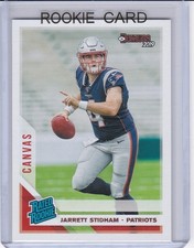 JARRETT STIDHAM ROOKIE CARD 2019 Donruss RATED RC Patriot Broncos CANVAS VERSION