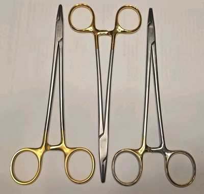 AESCULAP BM066R Durogrip Mayo Hegar SERR Tungsten Carb-Bite Needle Holder 7.25''