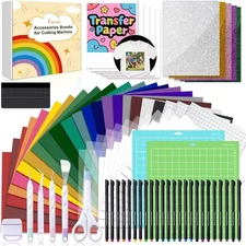 Cricut Accessories Bundle: Vinyl, Tools & Transfer for Craft