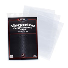 BCW Magazine Bags - 100 Count Acid-Free, Crystal Clear Polypropylene Sleeves