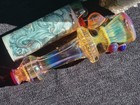 NEW Heady Glass Pipe Fumed Gold Silver Hand Blown Pocket Chillum JBD Chong Bong — photo 8