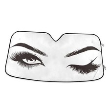 Women Eyes Car Windshield Sun Shade Foldable UV 57x31.5 inch MULTI PATTERN 7