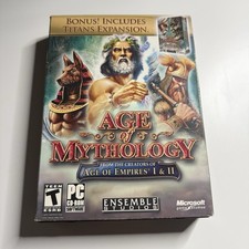 Age Of Mythology W/ Titans Expansion. Pc Video Game Cd-ROM. Tested. CIB.