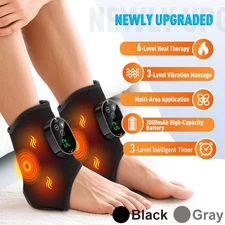 Cordless Foot Ankle Massager Arm Leg Relieve Pain 6 Heat Level 3 Vibration Mode