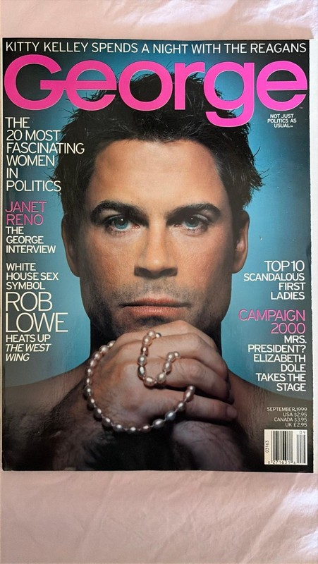 Vintage George Magazine Sept 1999 Rob Lowe Cover JFK Jr. Era  Unread Excellent
