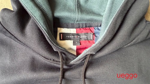 Wie NEU: TOMMY HILFIGER Herren Sweatshirt Hoody mit Kapuze Gr. L Dunkelblau #8 - Bild 3 von 4