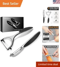 Left Handed Peeler 2 Pack, Lefty Kitchen Tools For Vegetable, Fruit, Potato, ...