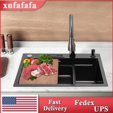 304 Stainless Steel Sink, Multifunctional Kitchen Sink, Flushmount Kitchen Sink