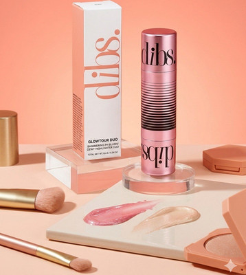 Dibs Glowtour Duo Aura pH Blush & Dewy Shimmer Highlighter Stick 0.34 oz