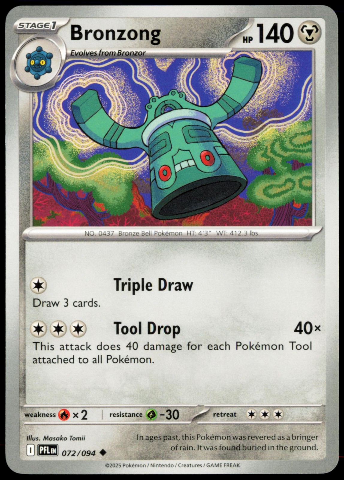 Bronzong 072/094 Uncommon Phantasmal Flames Pokemon NM/M