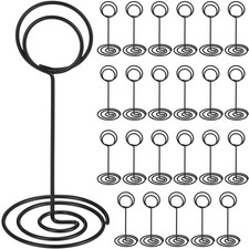 24 Pieces 3.35 Inch Table Number Holder Place Card Photo Holder Picture Name ...