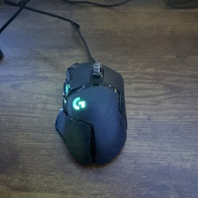Logitech Gaming-Maus verkabelt Schwarz mit beleuchteten Logos