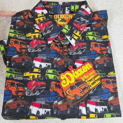Dixxon Flannel Company Vannin Party Shirt Mens XL Black Graphic Button-Up NWT
